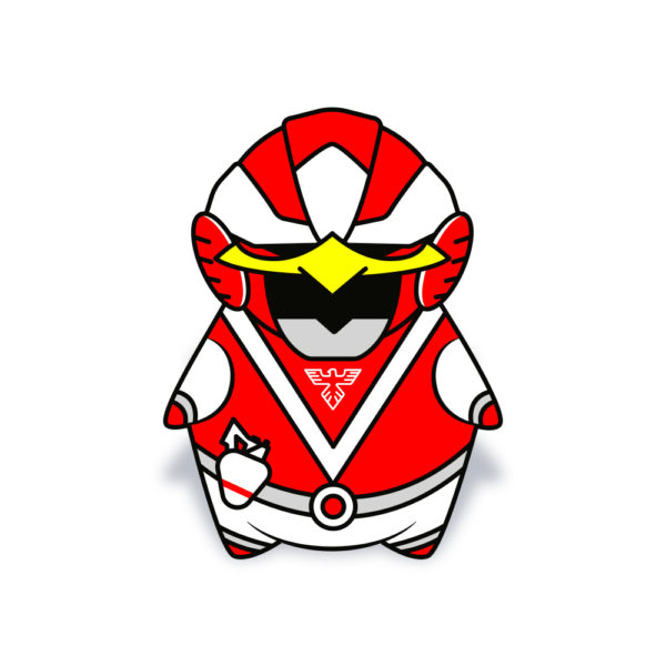 Kamoo Lab - Nostalgic Series - Enamel Pin - Choujyu Sentai Liveman – Red Falcon Version