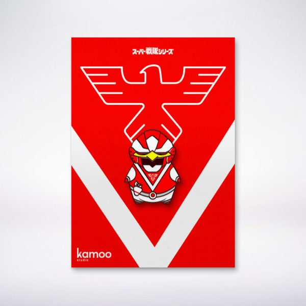 Kamoo Lab - Nostalgic Series - Enamel Pin - Choujyu Sentai Liveman – Red Falcon Version