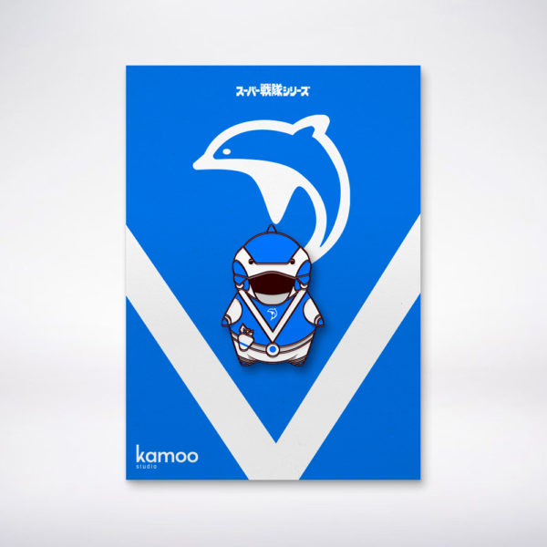 Kamoo Lab - Nostalgic Series - Enamel Pin - Choujyu Sentai Liveman – Blue Dolphin Version